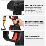 High Power Car Washing Guns Wireless Rechargeable Portable High-pressure Water Pump 21V Double Battery