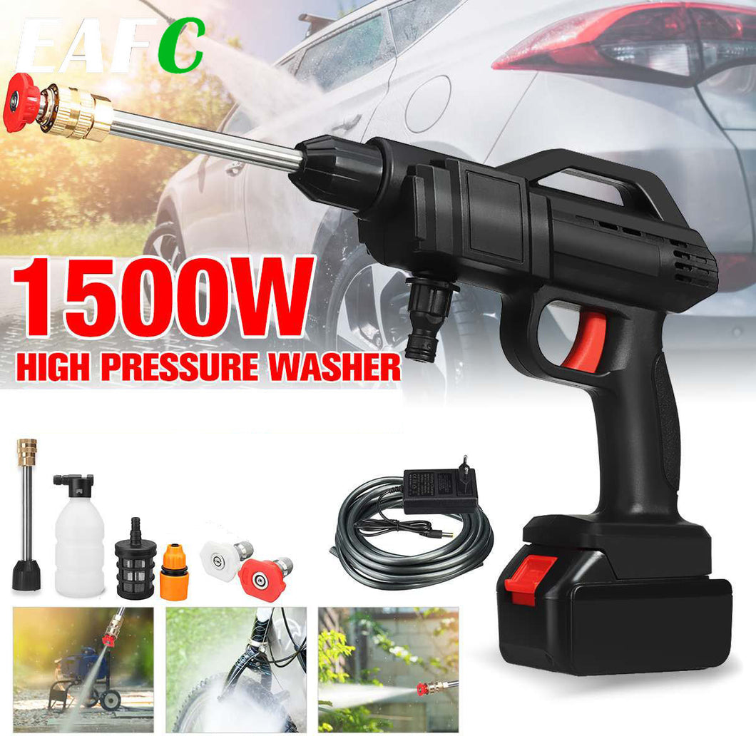 High Power Car Washing Guns Wireless Rechargeable Portable High-pressure Water Pump 21V Double Battery