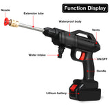 High Power Car Washing Guns Wireless Rechargeable Portable High-pressure Water Pump 21V Double Battery